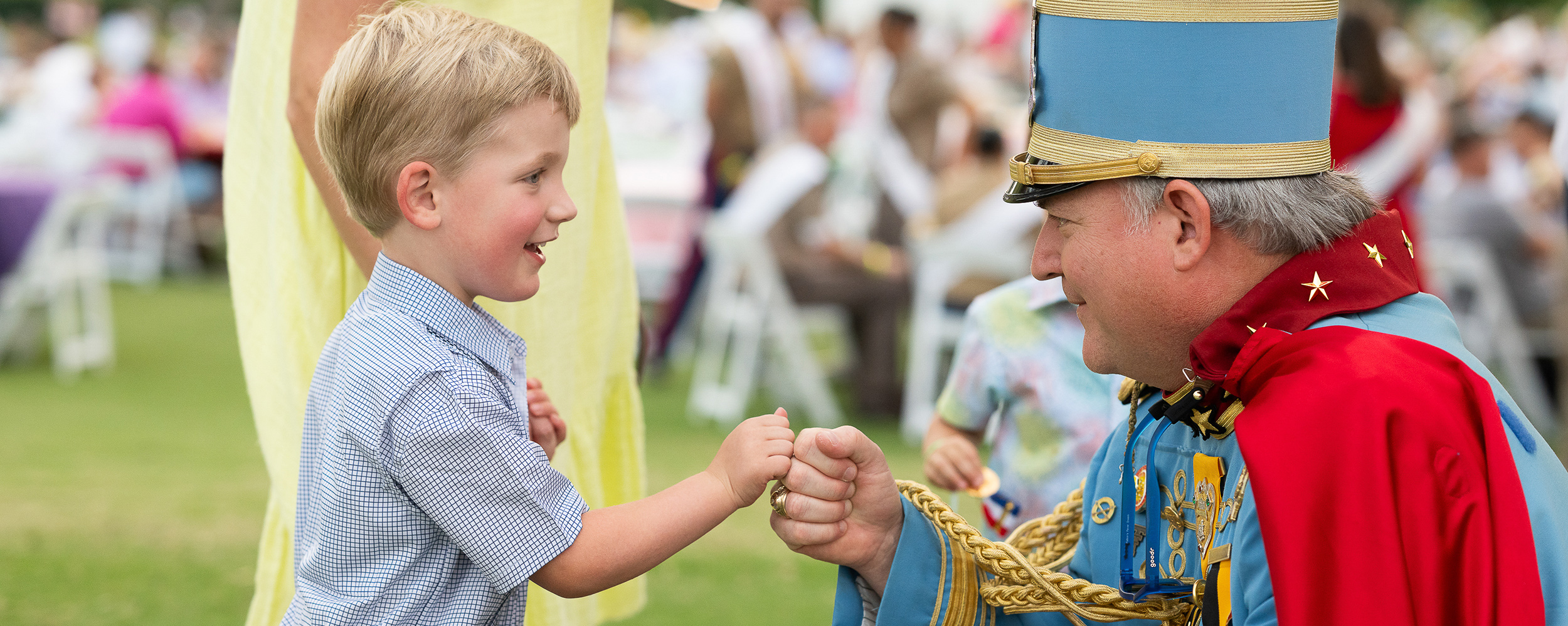 Cavelier with child.